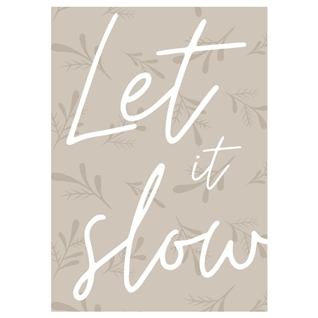 Carte de vœux beige en couverture Let it Slow